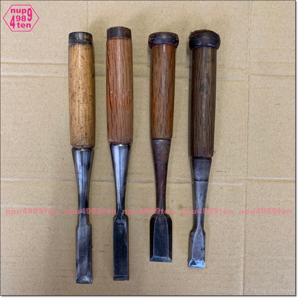 Set of 6 Japanese chisel Oire Tataki Nomi Carpenter tool used by craftsmen  #6478